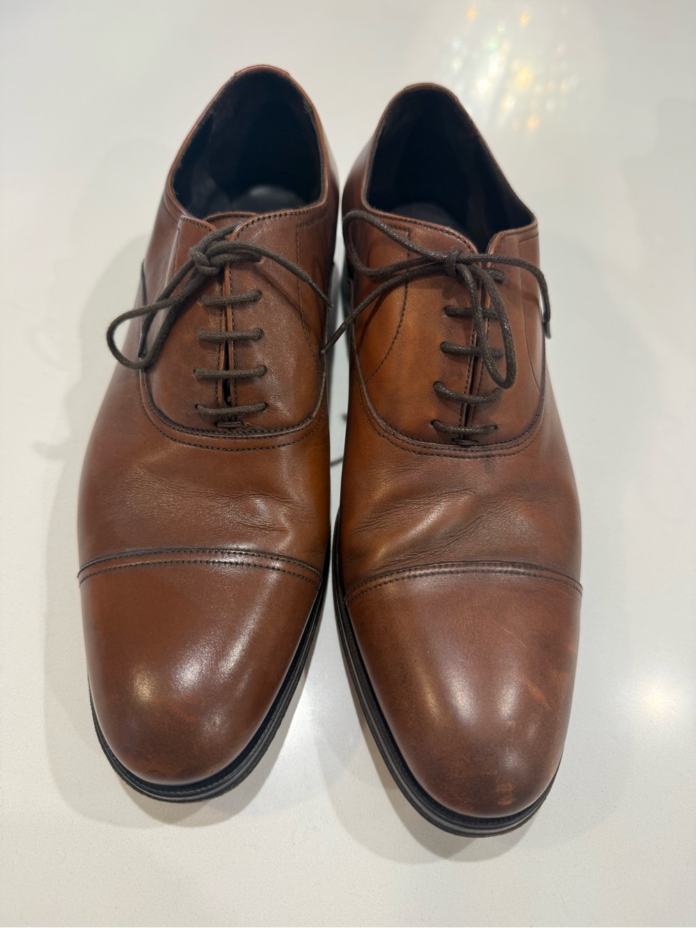 To Boot Brown Leather Cap-Toe Derbys